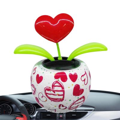 Car Dashboard Decorations - Solar Dashboard Decorations, Flower Car Ornament, Shaking Floral Car Ornaments Small Gadget Decor, Shaking Floral Dashboard Car Decor for Car Desk Window