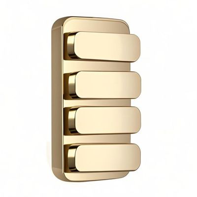 DYNAAGE Fidget Toys Adults - Metal Slider EDC Magnetic Haptic Clicker, Stress Relief, Quiet Anxiety & ADHD Focus Tool, Portable Office & Class & Travel Gift (Glossy Gold)