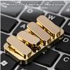 DYNAAGE Fidget Toys Adults - Metal Slider EDC Magnetic Haptic Clicker, Stress Relief, Quiet Anxiety & ADHD Focus Tool, Portable Office & Class & Travel Gift (Glossy Gold) view 2