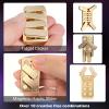 DYNAAGE Fidget Toys Adults - Metal Slider EDC Magnetic Haptic Clicker, Stress Relief, Quiet Anxiety & ADHD Focus Tool, Portable Office & Class & Travel Gift (Glossy Gold) view 3