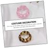 Veemoon 6pcs Resin Fidget Ring Creative Chain Shaped Jewelry Ring Comfortable Texture for Parties Random, 3.50X0.80X0.40CM, Resin, resin view 2