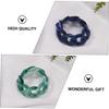 Veemoon 6pcs Resin Fidget Ring Creative Chain Shaped Jewelry Ring Comfortable Texture for Parties Random, 3.50X0.80X0.40CM, Resin, resin view 3