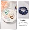 Veemoon 6pcs Resin Fidget Ring Creative Chain Shaped Jewelry Ring Comfortable Texture for Parties Random, 3.50X0.80X0.40CM, Resin, resin view 4