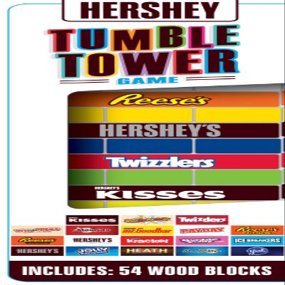 MasterPieces Family Games - Hershey's Wood Block Tumble Tower - Officially Licensed