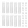 10 Pack Clear Plastic Dollar Tubes, Quarter Dollar Penny Tube Large Dollars Round Storage Tubes with Screw on Lid for 25mm Bill Collection Supplies view 1