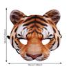 Hosfairy 1Pcs Halloween Tiger Half Face Mask Tiger Animal Mask for Easter Halloween Christmas Masquerade Party Costume Cosplay Props (Yellow) view 3