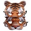 Hosfairy 1Pcs Halloween Tiger Half Face Mask Tiger Animal Mask for Easter Halloween Christmas Masquerade Party Costume Cosplay Props (Yellow) view 4