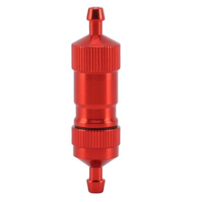 plplaaoo RC Fuel Filter Aluminum Alloy Effective Filtration for RC Airplane (Red)