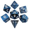 212 Main 16 mm Sterling Blue Metal Dice, Set of 7 view 1