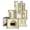 1:12 Miniature Cloud House, Wooden Dollhouse, Diy Kit view 1