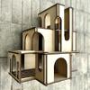 1:12 Miniature Cloud House, Wooden Dollhouse, Diy Kit view 3