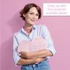 1i4 Group Cozy Microwavable Plush Toys - Heated Stuffed Heart Shape - Heatable Coolable Bedtime Comfort Plushie - Pink view 4