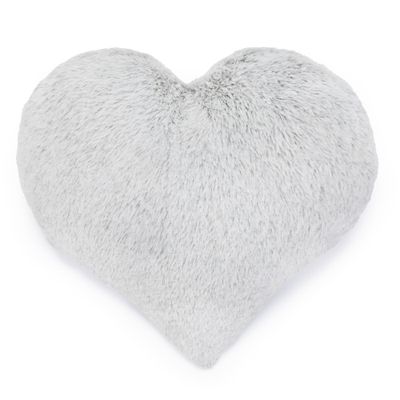 1i4 Group Cozy Microwavable Plush Toys - Heated Stuffed Heart Shape - Heatable Coolable Bedtime Comfort Plushie - Gray