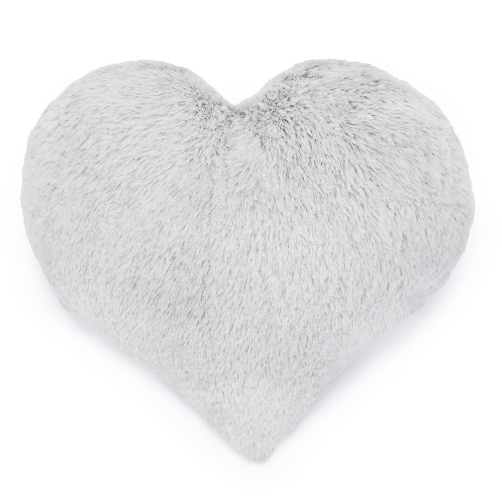 1i4 Group Cozy Microwavable Plush Toys - Heated Stuffed Heart Shape - Heatable Coolable Bedtime Comfort Plushie - Gray