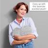 1i4 Group Cozy Microwavable Plush Toys - Heated Stuffed Heart Shape - Heatable Coolable Bedtime Comfort Plushie - Gray view 4