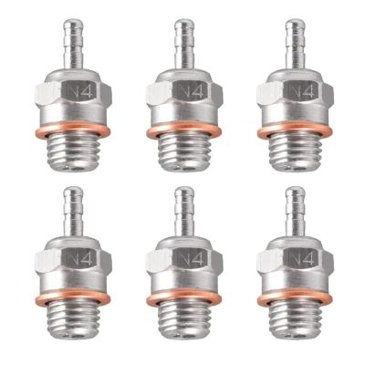 for Traxxas for HSP for HPI 1/8 1/10 2pcs 6pcs N3 N4 Hot for Spark Glow Plug Replace OS RC for Nitro Engines Car Truck for Buggy RC Car Parts(6pcs N4)