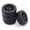 for HSP for Tamiya for TT01 for TT02 for Sakura for Kyosho 1/10 4pcs Hard Plastic RC On-Road Solid Wheels and Tires 12mm Hex RC Car Parts view 1