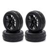 for HSP for Tamiya for TT01 for TT02 for Sakura for Kyosho 1/10 4pcs Hard Plastic RC On-Road Solid Wheels and Tires 12mm Hex RC Car Parts view 4