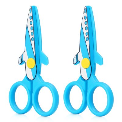 Asdirne Children Scissors, Kid Safety Scissor for Preschool Toddler, Arts & Crafts Safe Scissors, Pack of 2