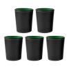 5Pcs PU Leather Dice Cup Set with 20 Dot Dices Exquisite Hand Feeling Black Shaking Box for Bar Home view 1