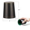5Pcs PU Leather Dice Cup Set with 20 Dot Dices Exquisite Hand Feeling Black Shaking Box for Bar Home view 4