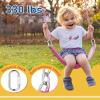 2 Pack Heavy Duty Swing Seats with 66" Rust-Resistant Chains, Swing Set Accessories Replacement with Quick Links, Kids Swings Supports 330 lbs for Outdoor Playground Trees, Pink view 3