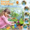 PLAY Kids Gardening Set, Garden Tool Set for Kids, Gardening Tools Kit with Shovel, Fork, Spade, Scissors, Flower Pot, Watering Can and Storage Box, Summer Outdoor Toys for Toddlers Boys Girls Gift view 4