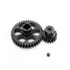 38T Steel Metal Diff Main Gear and 17T Motor Pinion Gear Set Compatible with RC Compatible with 1/18 A959 A949 A969 A979 K929 Replacement Parts view 1