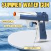 2 Pack Water Gun Squirt Guns for Kids - Mini Water Blaster Soaker 100cc Capacity Water Pistol Toys, Ideal Summer Gifts for Swimming Pool Beach Outdoor Water Toys for Boys Girls Toddlers (Blue Gray) view 3
