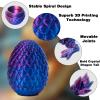 3D Printed Dragon Egg with Articulated Dragon Inside, Fidget Toys for Adults Stress Relief, Unique Dragon Figurine Toys Birthdays Kids Valentines Day Gifts for School (Laser Violet) view 3