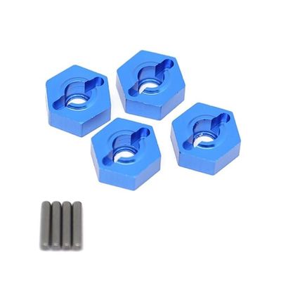 4Pcs Metal 14mm Wheel Hex Adapter for 1/10 for Arrma SENTON VORTEKS Typhon Big Rock Granite RC Car Upgrade Parts(Blue)