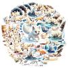 100Pcs Cartoon Arctic Fox Stickers, Waterproof Arctic Fox Sticker for Water Bottle Laptop Phone Cases Planner Skateboard Luggage Helmet Party Favor Decor, Ideal for Adults Teens Teacher Rewards C175F view 1