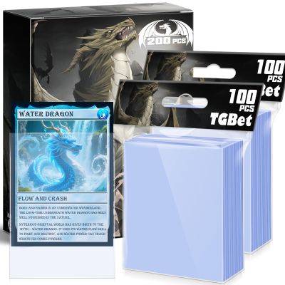 200 Count MTG Card Sleeves for Trading Cards, Clear Soft Penny Card Sleeves Baseball Card Protectors Fits MTG Cards, Sports Cards, Game Cards