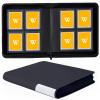 128Pockets Toploader Binder Holds Top Loaders, 4-Pocket Top Loaders Binder Album, Toploader Card Binder for 3" x 4" Rigid Card Holders, Ringless Toploader Storage Folder (Black) view 1