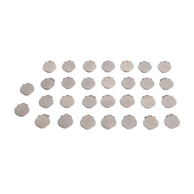 30pcs Metal Round Pacifier Clips for Toddler Prevention Electroplated Stainless Steel Suspender Clips for Teething