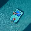 CALOBANA 10ft x 6ft Inflatable Floating Dock with Mesh, Lake Floats with Boat Ramp Tanning Pool Lounger Water Hammocks for Family Party Pool Sea River Dock Boat, Mint Green & Blue view 2