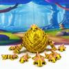 10pcs 3D Printed Axolotl with Eggs, Articulated Gold Fidget Axolotl, Tiny Mini Animal Gift Idea, Birthday Party Decorations, MA001-GOLD-GE view 1