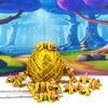 10pcs 3D Printed Axolotl with Eggs, Articulated Gold Fidget Axolotl, Tiny Mini Animal Gift Idea, Birthday Party Decorations, MA001-GOLD-GE view 2