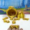 10pcs 3D Printed Axolotl with Eggs, Articulated Gold Fidget Axolotl, Tiny Mini Animal Gift Idea, Birthday Party Decorations, MA001-GOLD-GE view 4