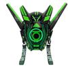 funnyndiy Punk Mask Cosplay for Men, Future Punk Tech Mask with LED Lights & Braids, Cosplay Prop for Parties & Festivals, Green view 1