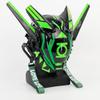 funnyndiy Punk Mask Cosplay for Men, Future Punk Tech Mask with LED Lights & Braids, Cosplay Prop for Parties & Festivals, Green view 4