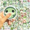 100 Pcs Cute Frog Stickers, Funny Cartoon Aesthetic Decals for Teens Adult, Bulk Waterproof Stickers for Water Bottle Laptop Scrapbook,Journal and Cards,Frog Party Favors (Green) view 4
