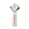 YONEOKA RIBBON Japanese Graduation Ceremony Ribbon Badge () - Elegant Rose-Shaped Rosette (White) view 1
