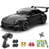 ACAMMZAR RC Drift Car Pro Upgraded with Gyro, 1:24 Full Proportional Remote Control Car, 25KM/H 4WD High Speed RC Cars with Lights, Extra Racing Tires, Vehicle for Adults Kids Boys Girls, Black view 1