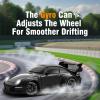 ACAMMZAR RC Drift Car Pro Upgraded with Gyro, 1:24 Full Proportional Remote Control Car, 25KM/H 4WD High Speed RC Cars with Lights, Extra Racing Tires, Vehicle for Adults Kids Boys Girls, Black view 3