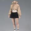 1/6 Scale Female Clothes Short Jacket with Hat & Skirt Clothing Model for 12-inches Action Figure Body, Fashional Short Coat 1/6 Girl Clothing Costume Outfit (Khaki Jacket) view 2