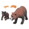 4 Pieces Brown Bear Model Set PVC Realistic Bear Figure Animal Life Cycle Model Education Entertainment view 4