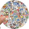 100 Pcs Cute Animal Small Stickers, Funny Cartoon Animal Hostel Aesthetic Decals for Teens Adult, Bulk Vinyl Waterproof Stickers for Water Bottle Laptop Scrapbook Skateboard,Journal,Guitar (Colourful) view 4