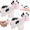 Hungdao 2 Pcs Cow Stress Toys PU Foam Cow Stress Balls for Kids Squeeze Sensory Toys Funny Appreciation Gift for Anxiety Relief Classroom Prize Fidget Party Favor Adults Cute Office Desk Accessory view 1