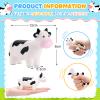 Hungdao 2 Pcs Cow Stress Toys PU Foam Cow Stress Balls for Kids Squeeze Sensory Toys Funny Appreciation Gift for Anxiety Relief Classroom Prize Fidget Party Favor Adults Cute Office Desk Accessory view 2